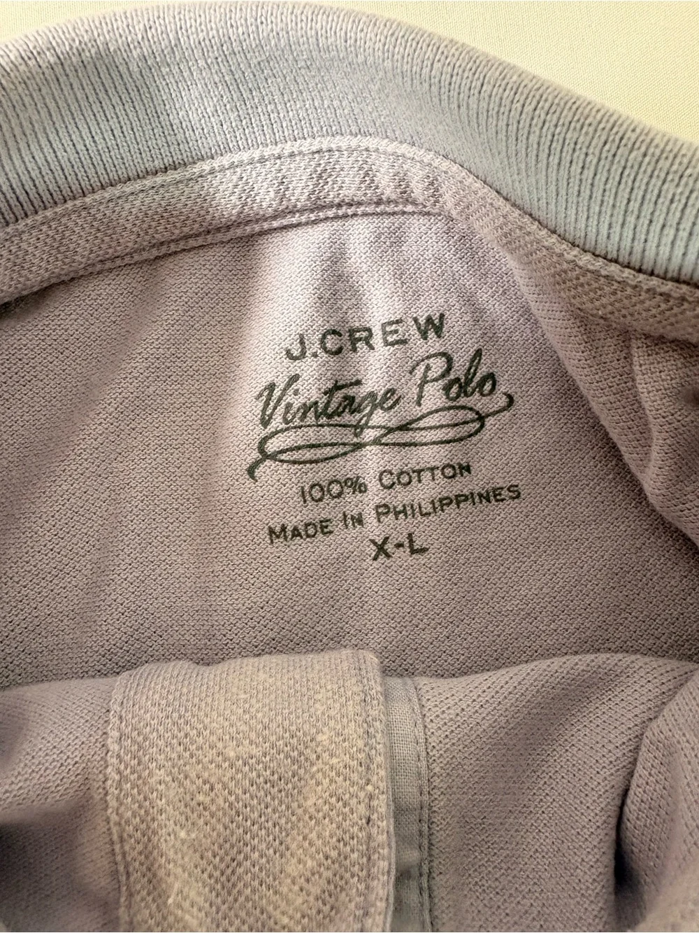 J. Crew Vintage Polo Men's Light Lavender Crewneck Sweater